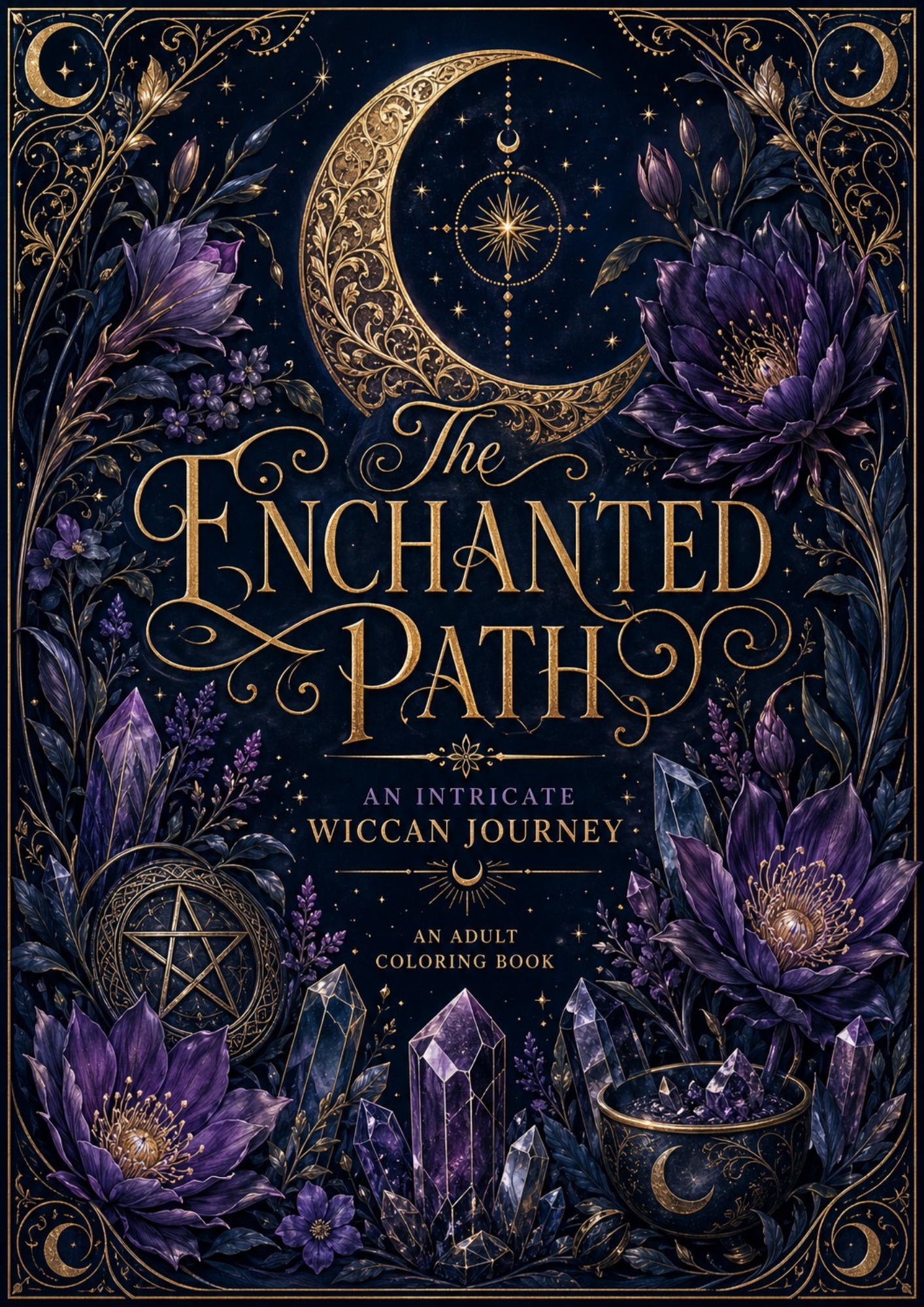 The Enchanted Path: Wiccan Tarot Coloring Book – Intricate Adult Journey