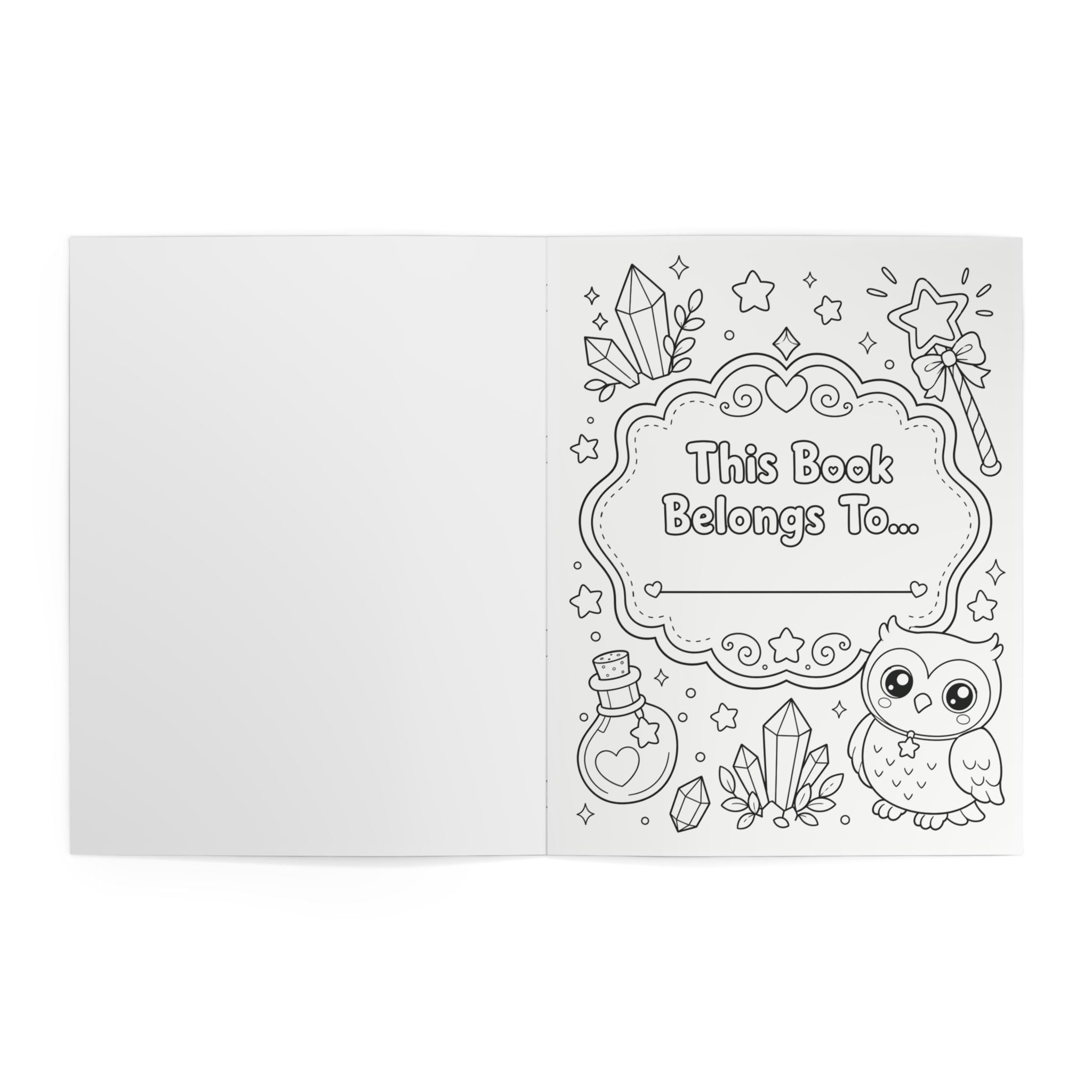My First Book of Magic Coloring Book | Cute Witch, Lion, Cat, Rainbow