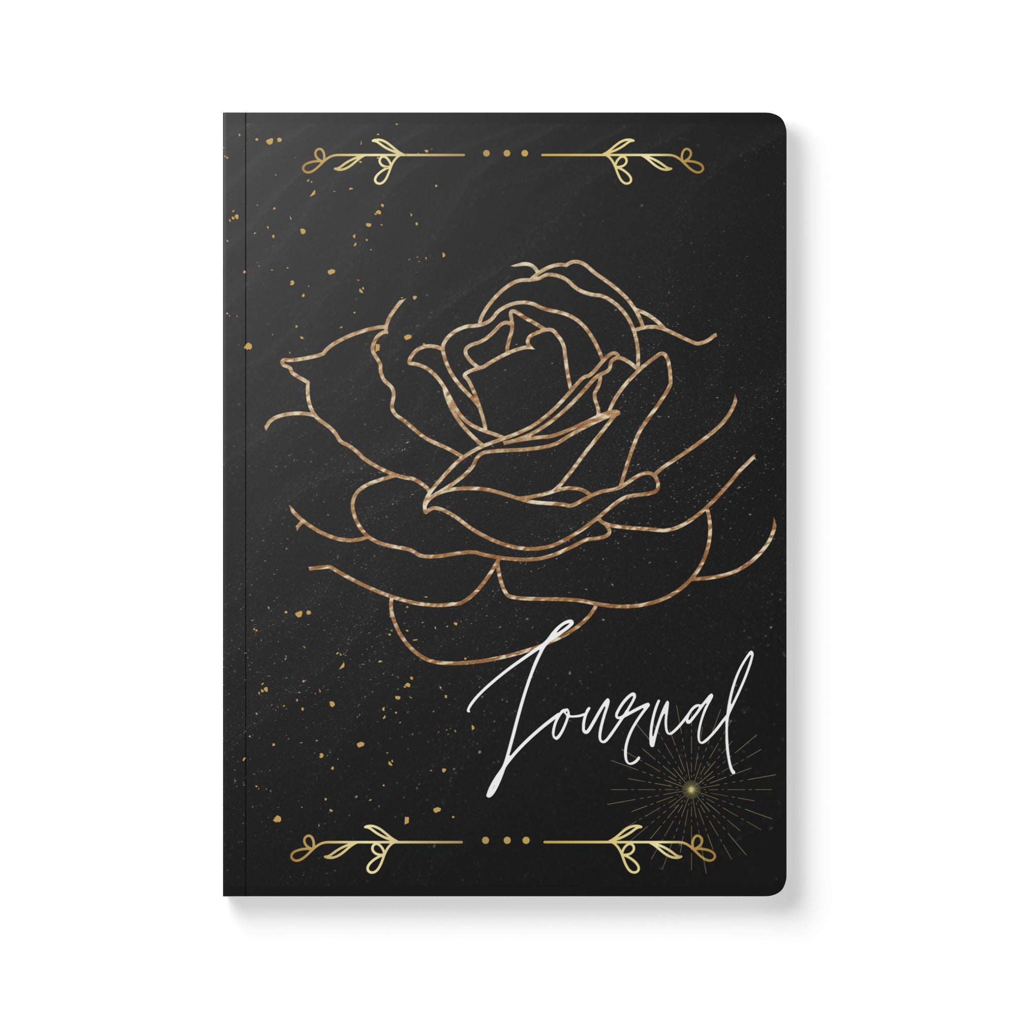 Gold Rose Line Art Journal | Softcover Notebook