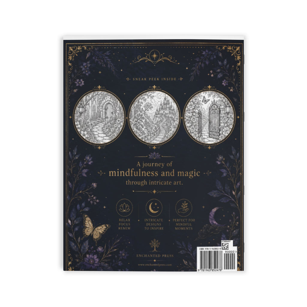Enchanted Path Wiccan Journey Coloring Book | Mystical Moon Pentacle Designs