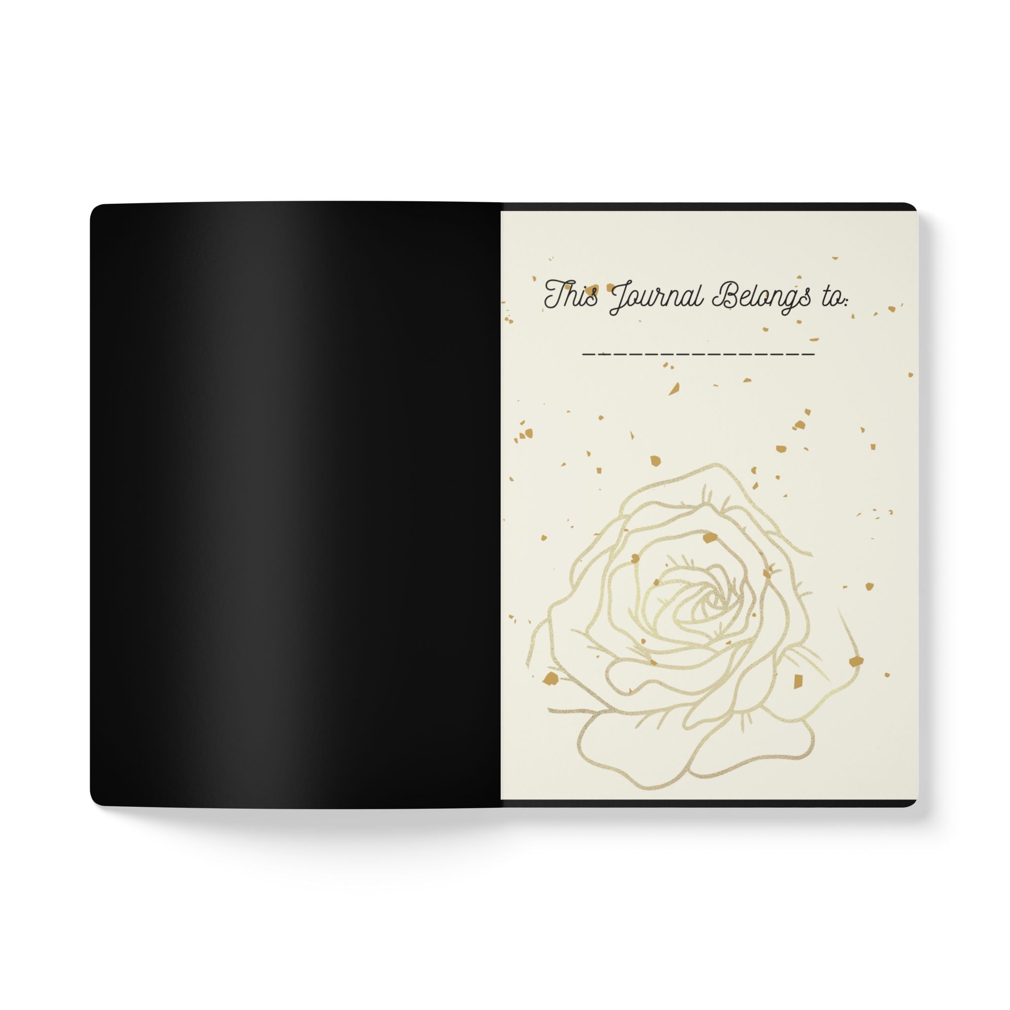Gold Rose Line Art Journal | Softcover Notebook