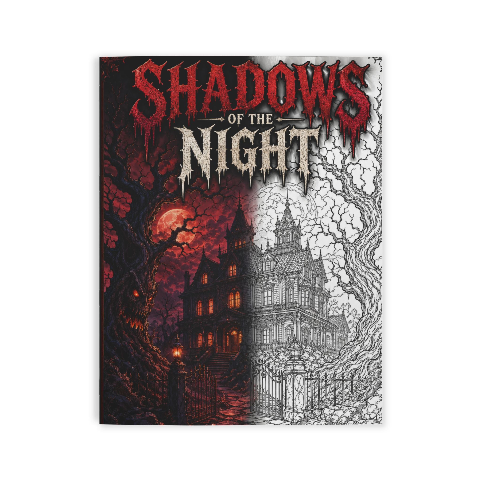 Shadows of the Night Coloring Book | Horror Gothic Illustrations