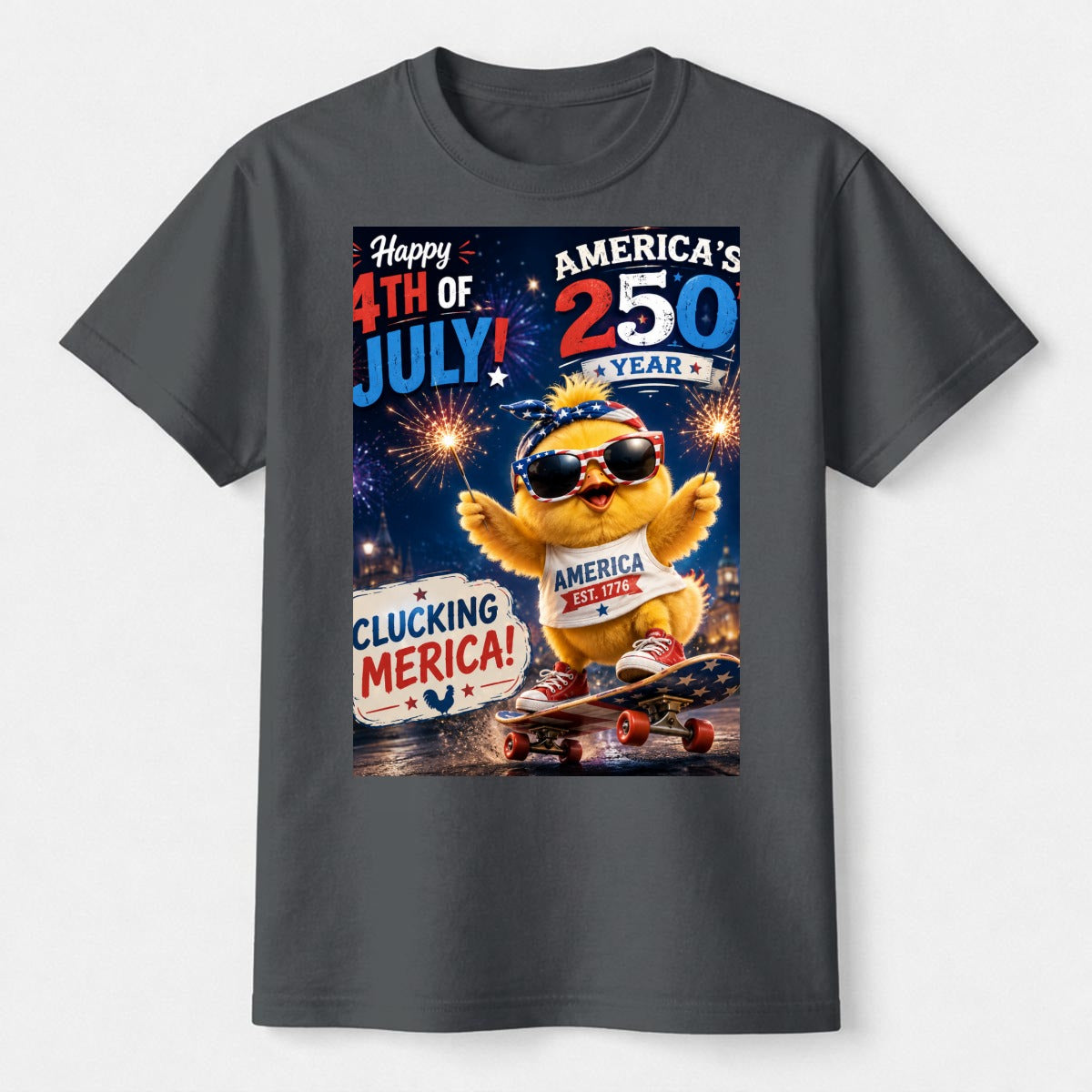 Chicken, 250 USA Unisex Heavyweight T-Shirt