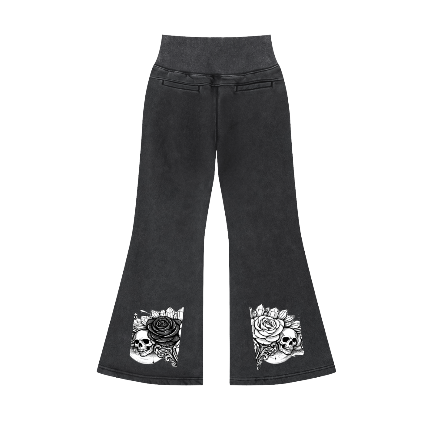 Vintage Washed Flared Fleece Pants