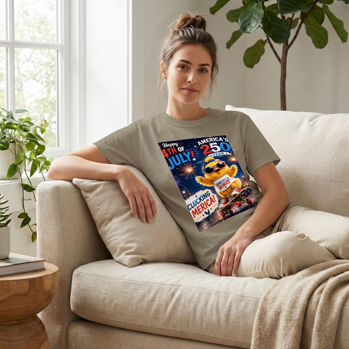 Chicken, 250 USA Unisex Heavyweight T-Shirt