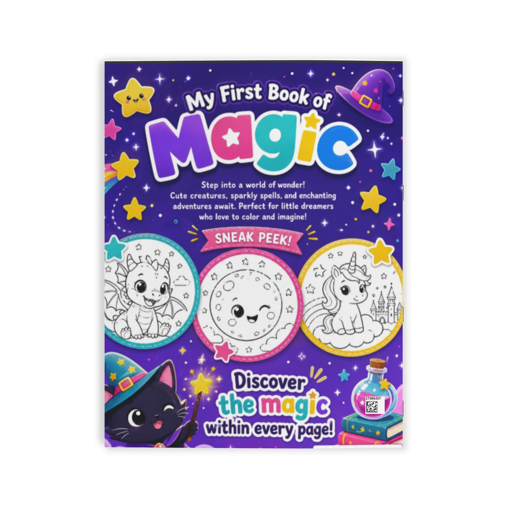 My First Book of Magic Coloring Book | Cute Witch, Lion & Cat