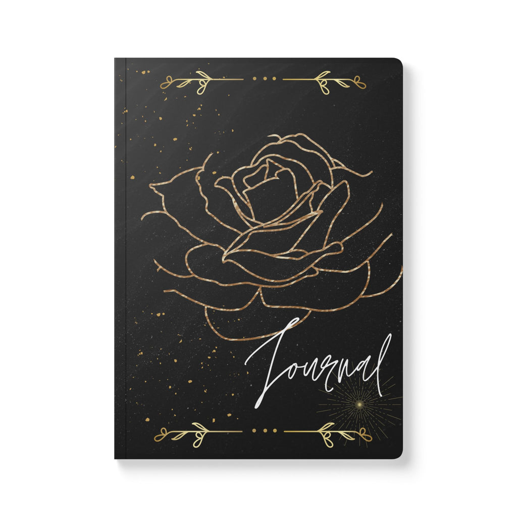 Gold Rose Line Art Journal | Softcover Notebook