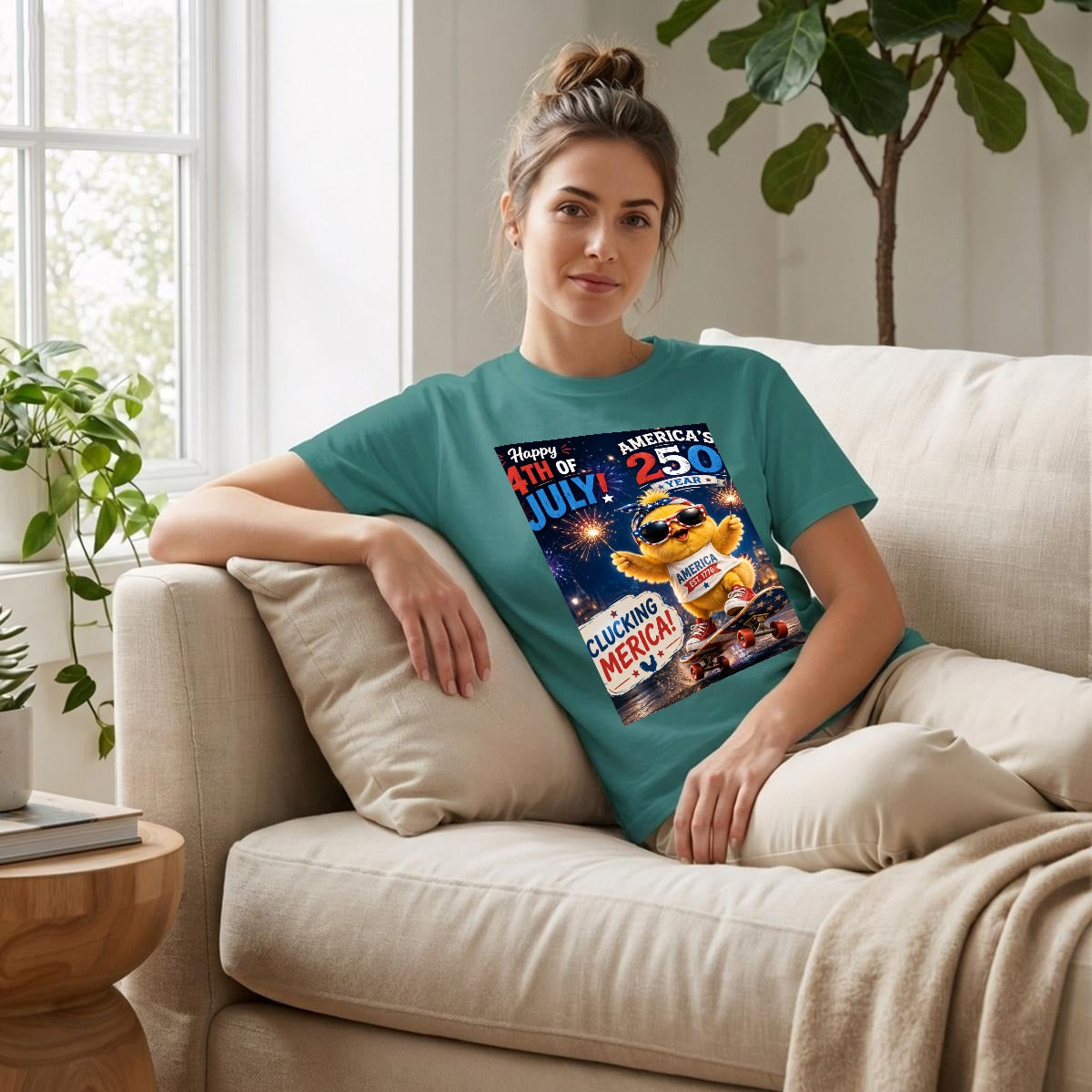 Chicken, 250 USA Unisex Heavyweight T-Shirt