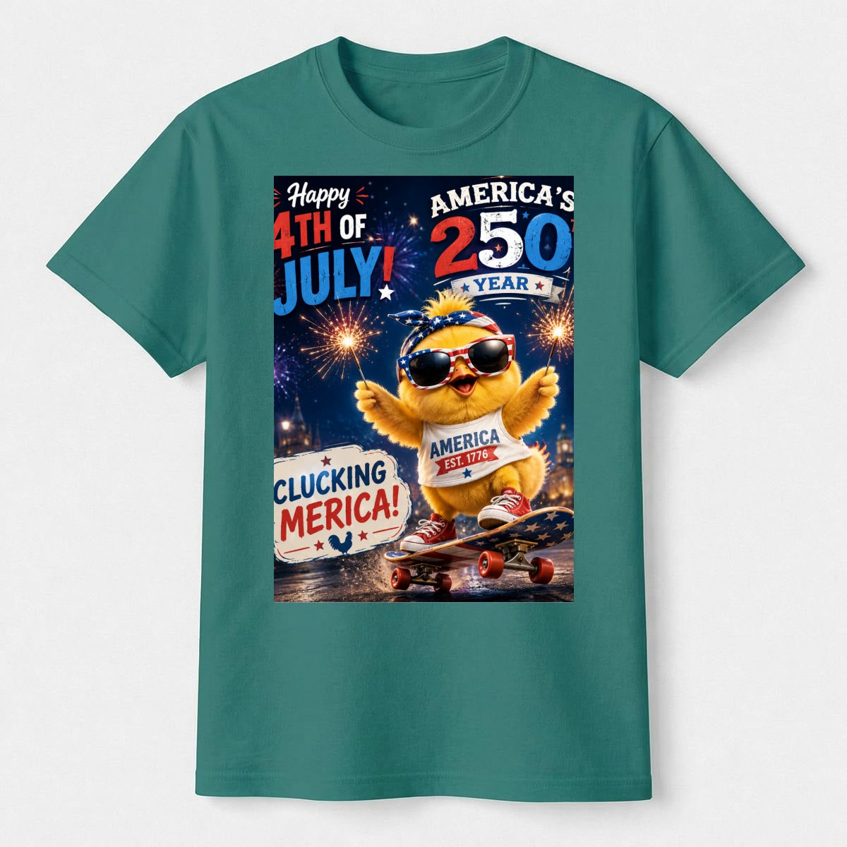 Chicken, 250 USA Unisex Heavyweight T-Shirt