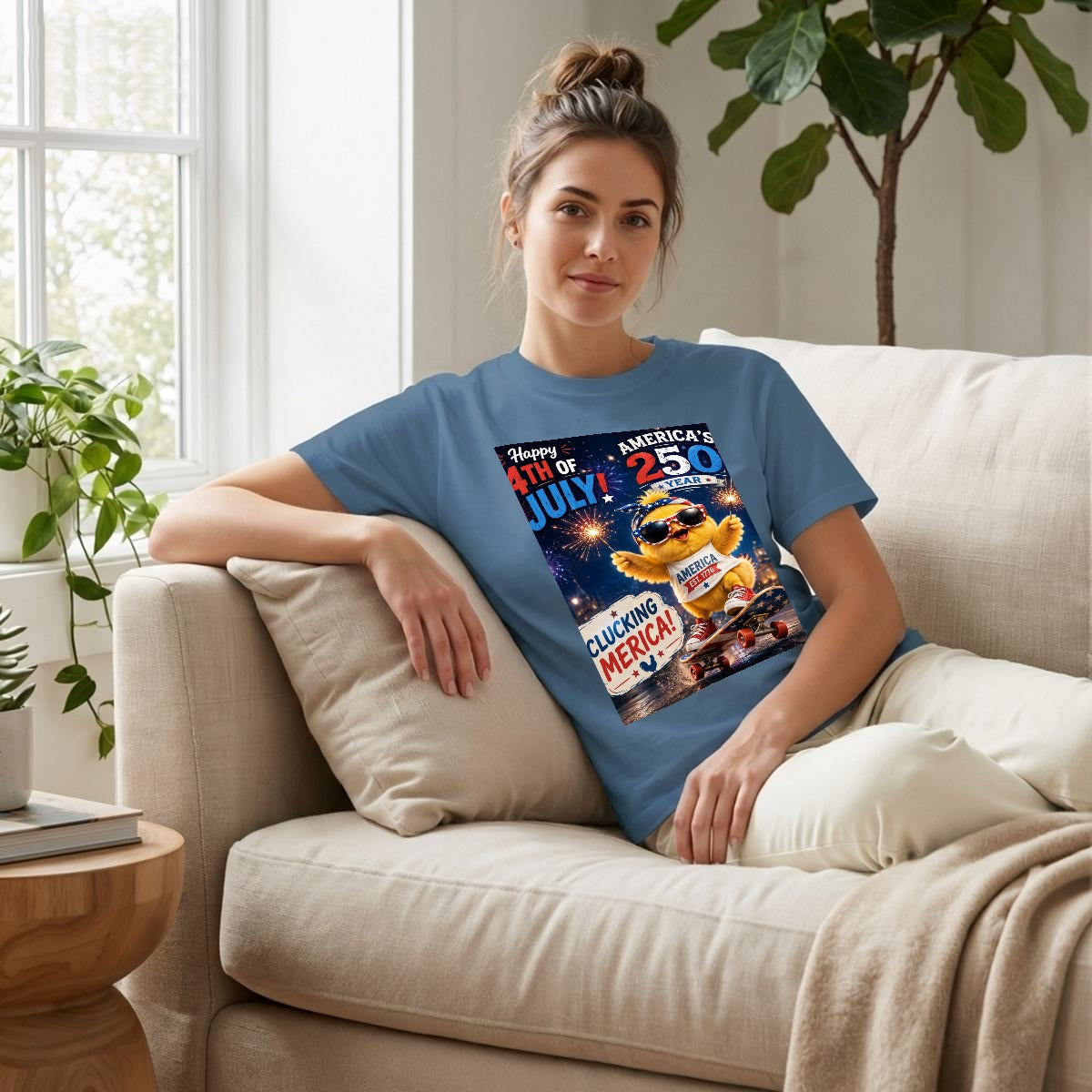 Chicken, 250 USA Unisex Heavyweight T-Shirt