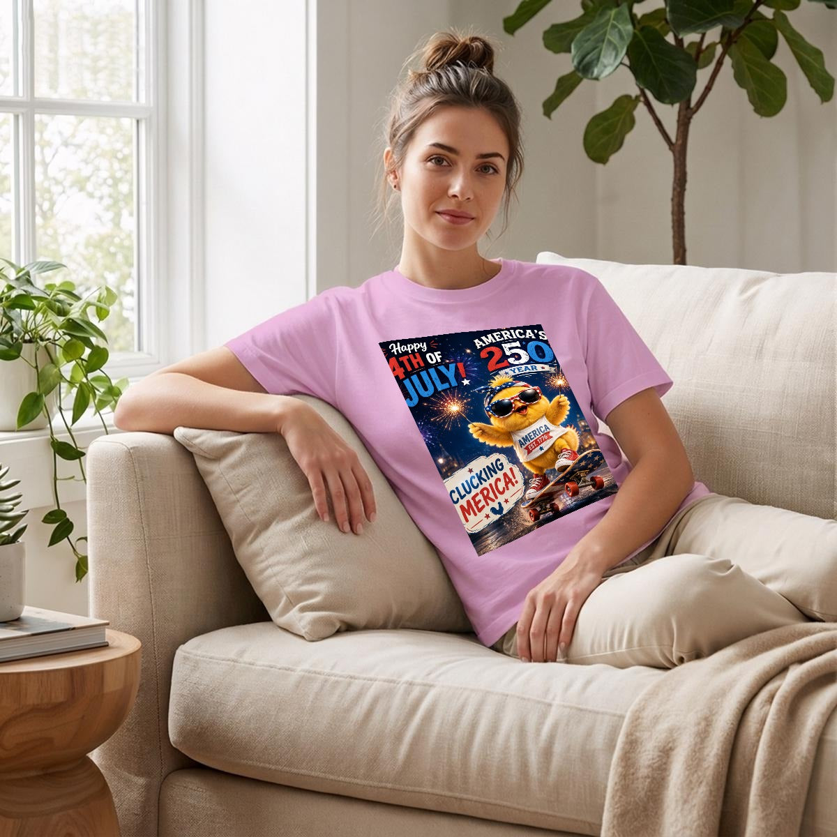 Chicken, 250 USA Unisex Heavyweight T-Shirt