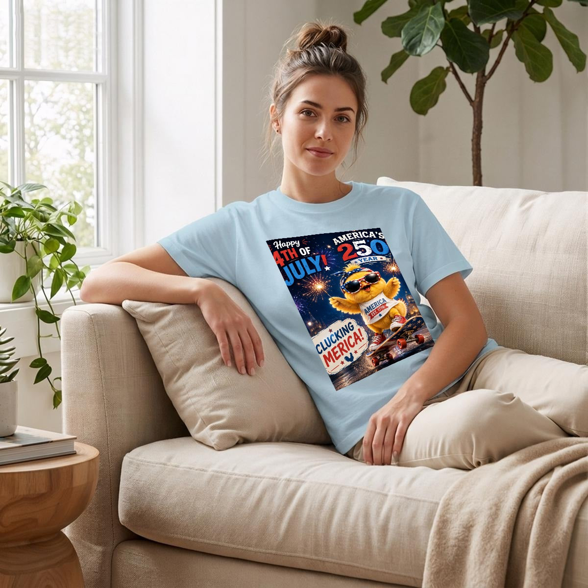 Chicken, 250 USA Unisex Heavyweight T-Shirt