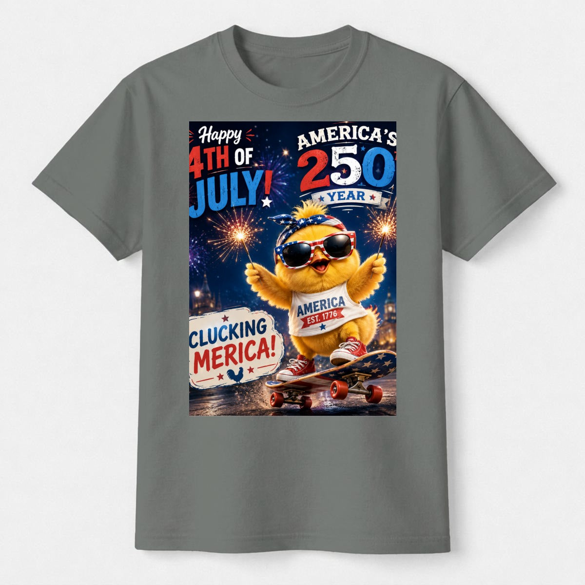 Chicken, 250 USA Unisex Heavyweight T-Shirt