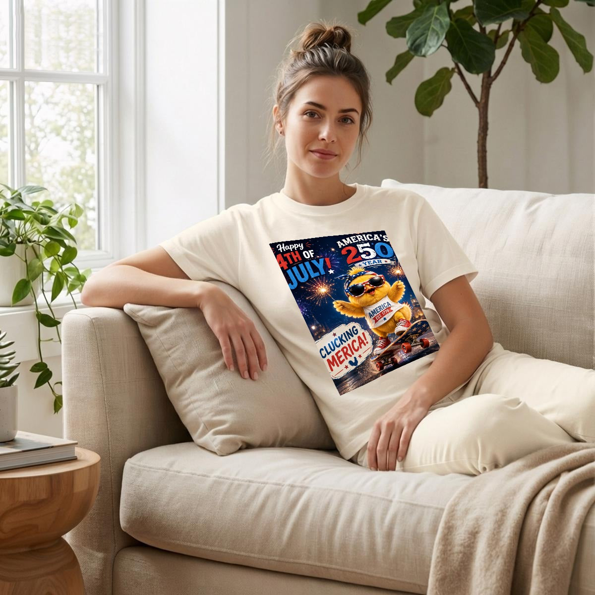 Chicken, 250 USA Unisex Heavyweight T-Shirt