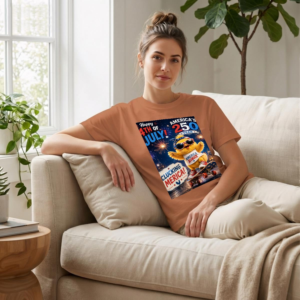 Chicken, 250 USA Unisex Heavyweight T-Shirt