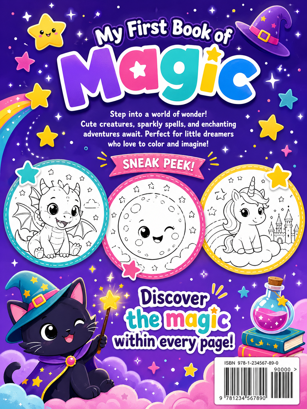 Magic, A Cute Wiccan Coloring advanture