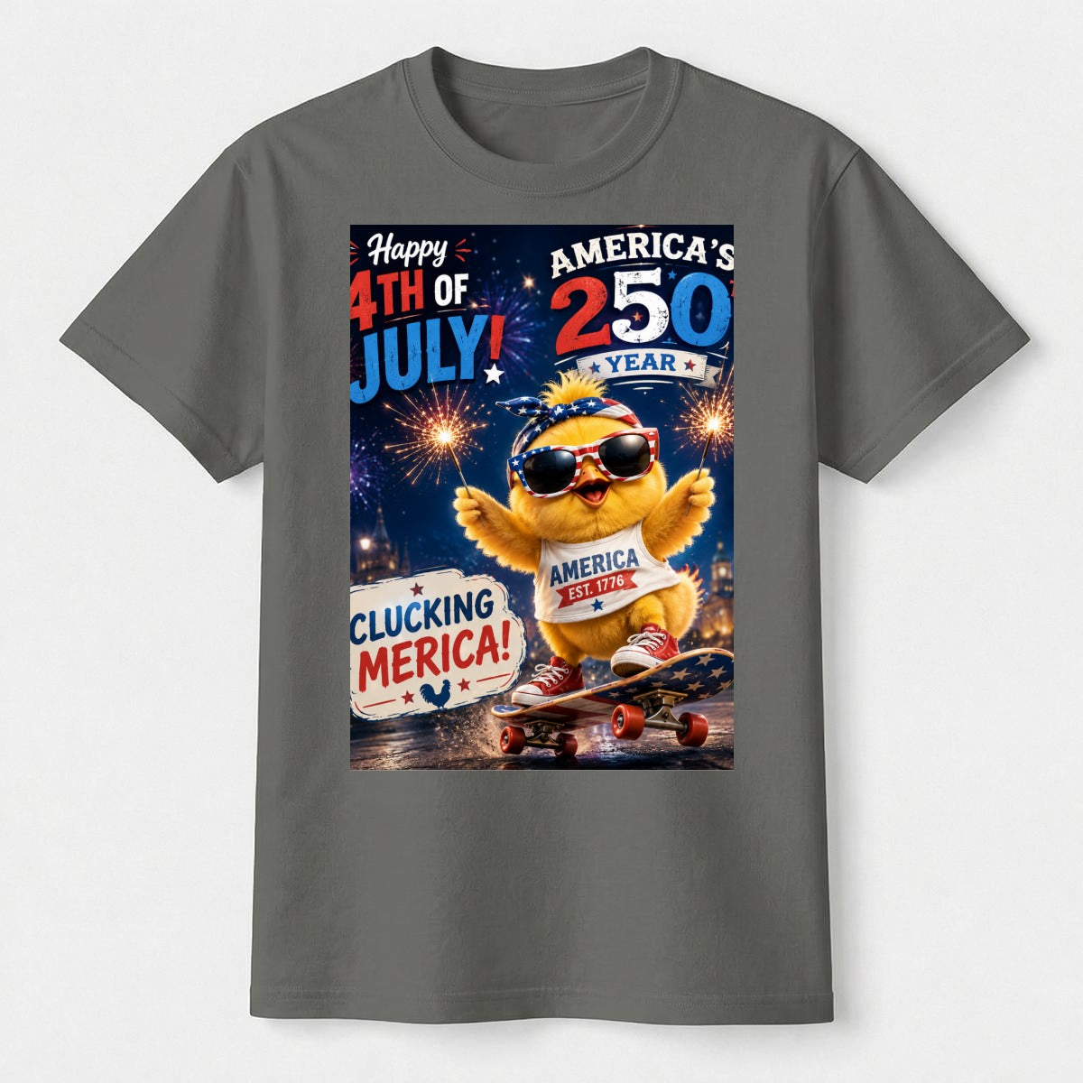 Chicken, 250 USA Unisex Heavyweight T-Shirt
