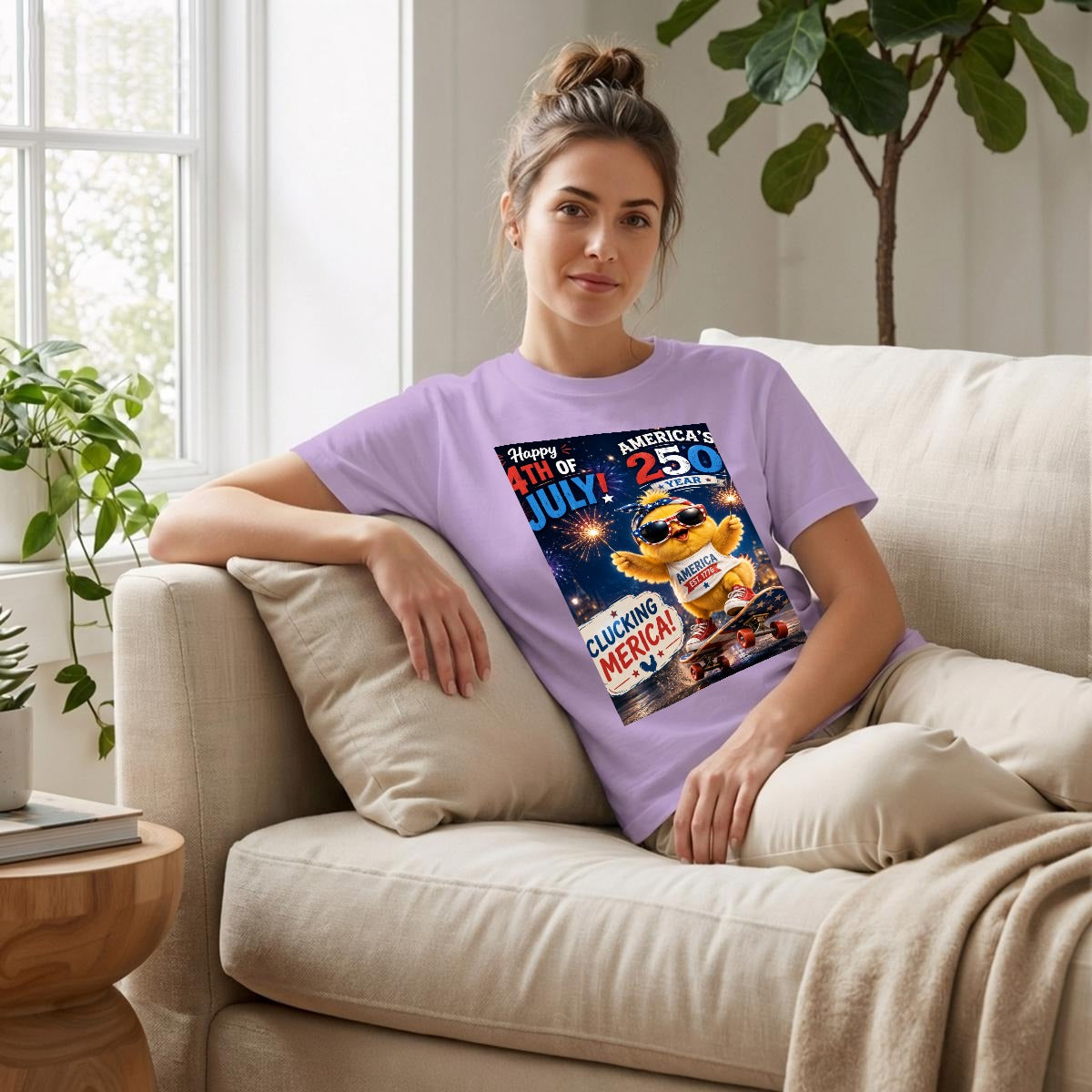 Chicken, 250 USA Unisex Heavyweight T-Shirt