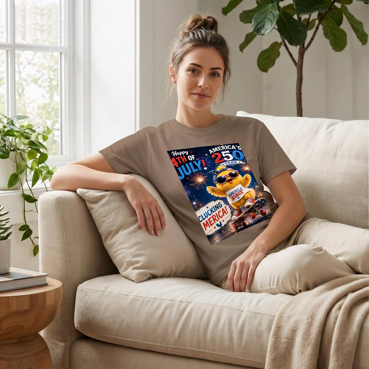Chicken, 250 USA Unisex Heavyweight T-Shirt